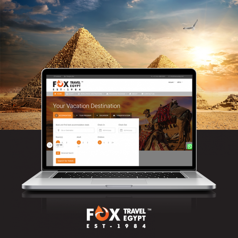 FoxTravel – Tour Agency Web design in Egypt